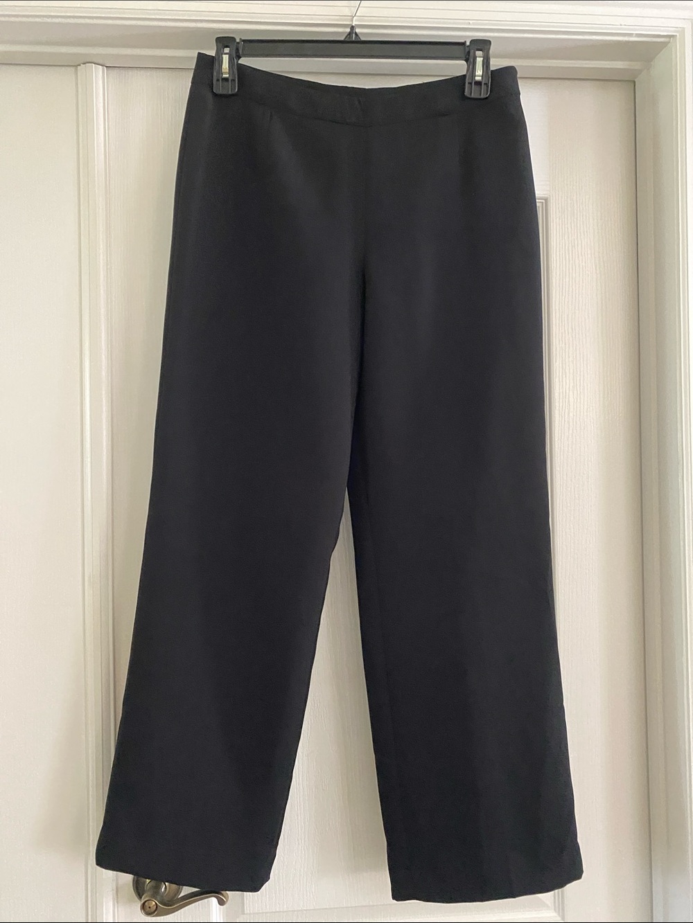 Le Suit Black Wide-Leg Pull-On Trousers